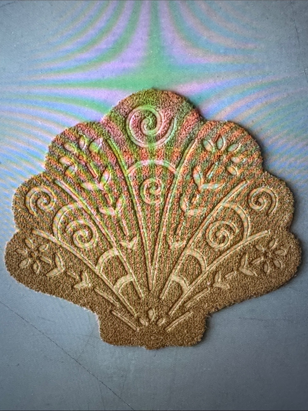 Urban Outfitters Embossed Seashell Shaped Coir Doormat